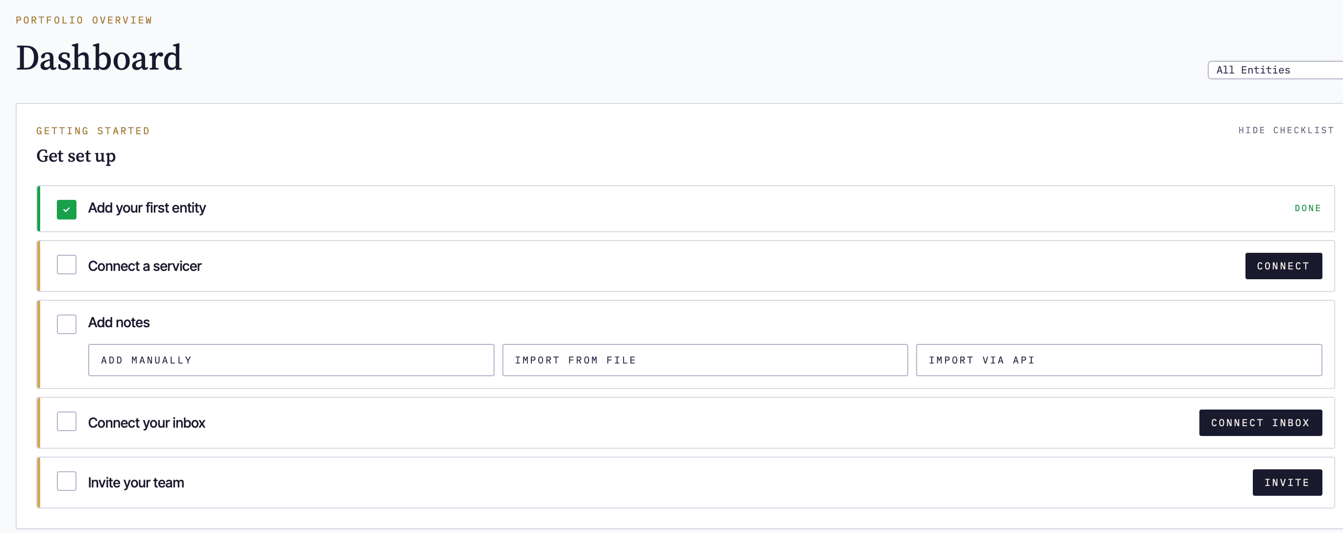 Wizard step 2: Connect your servicer, add an API key for all Servicers