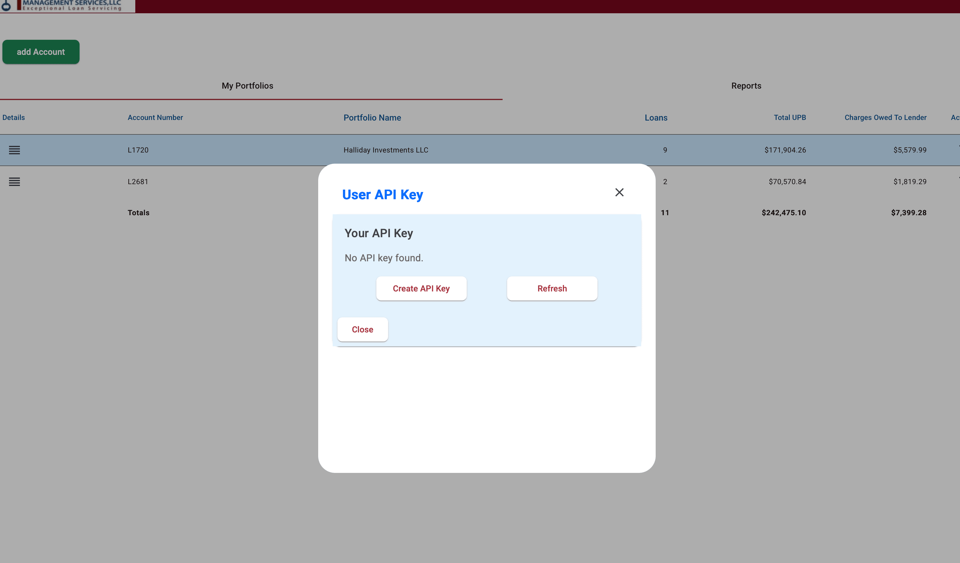 Select the API Keys submenu, and then click the Create API Keys button.
