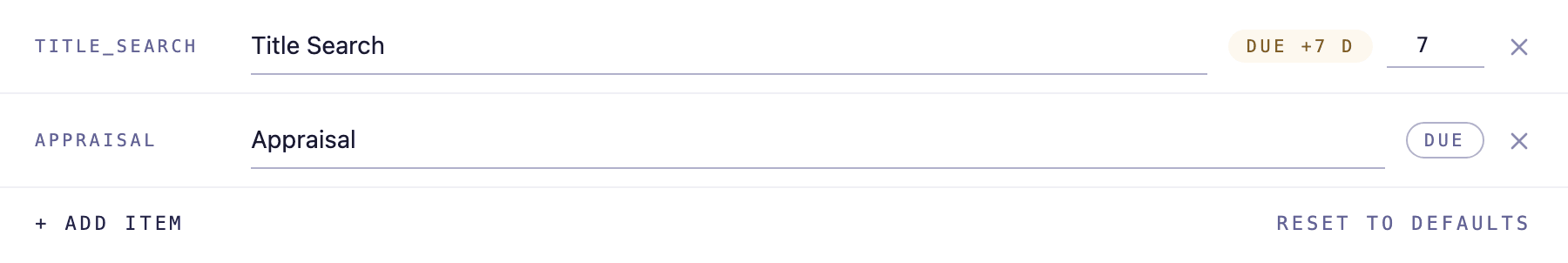 Editing the checklist items within a workflow stage.